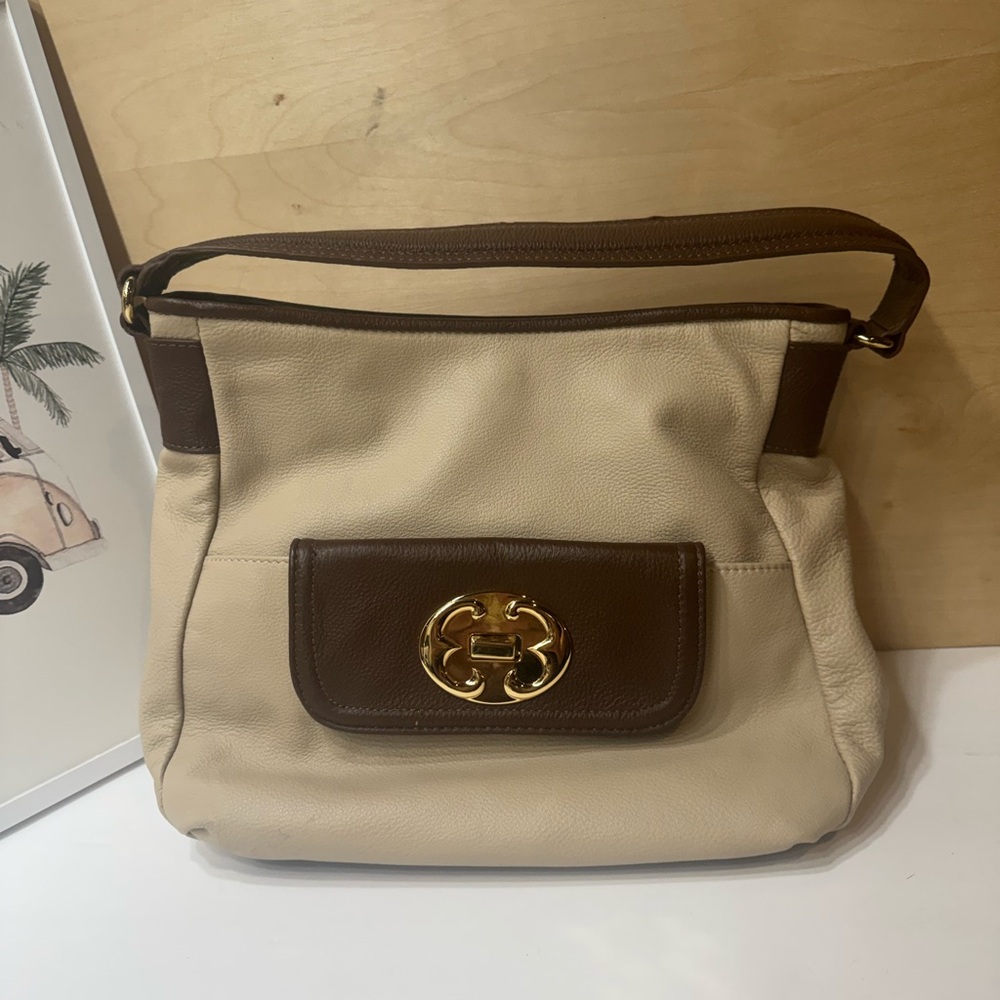 Emma Fox Tan and Brown Shoulder Bag leather - Picture 2 of 13